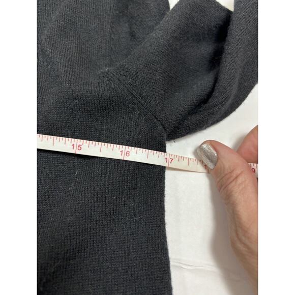 Michael Kors Fringe Cardigan Black Size XS Open Front Long Sleeve Waterfall - Picture 8 of 10